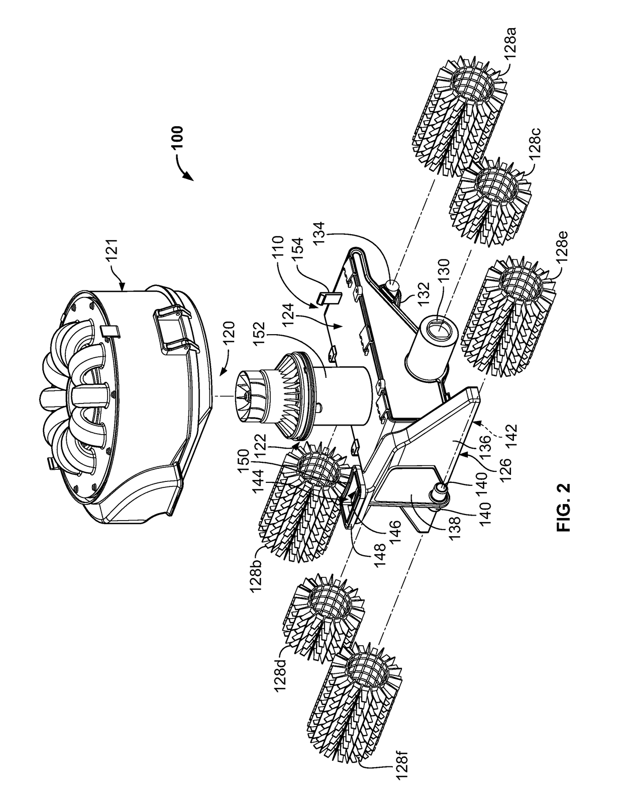 Pool cleaner roller assembly