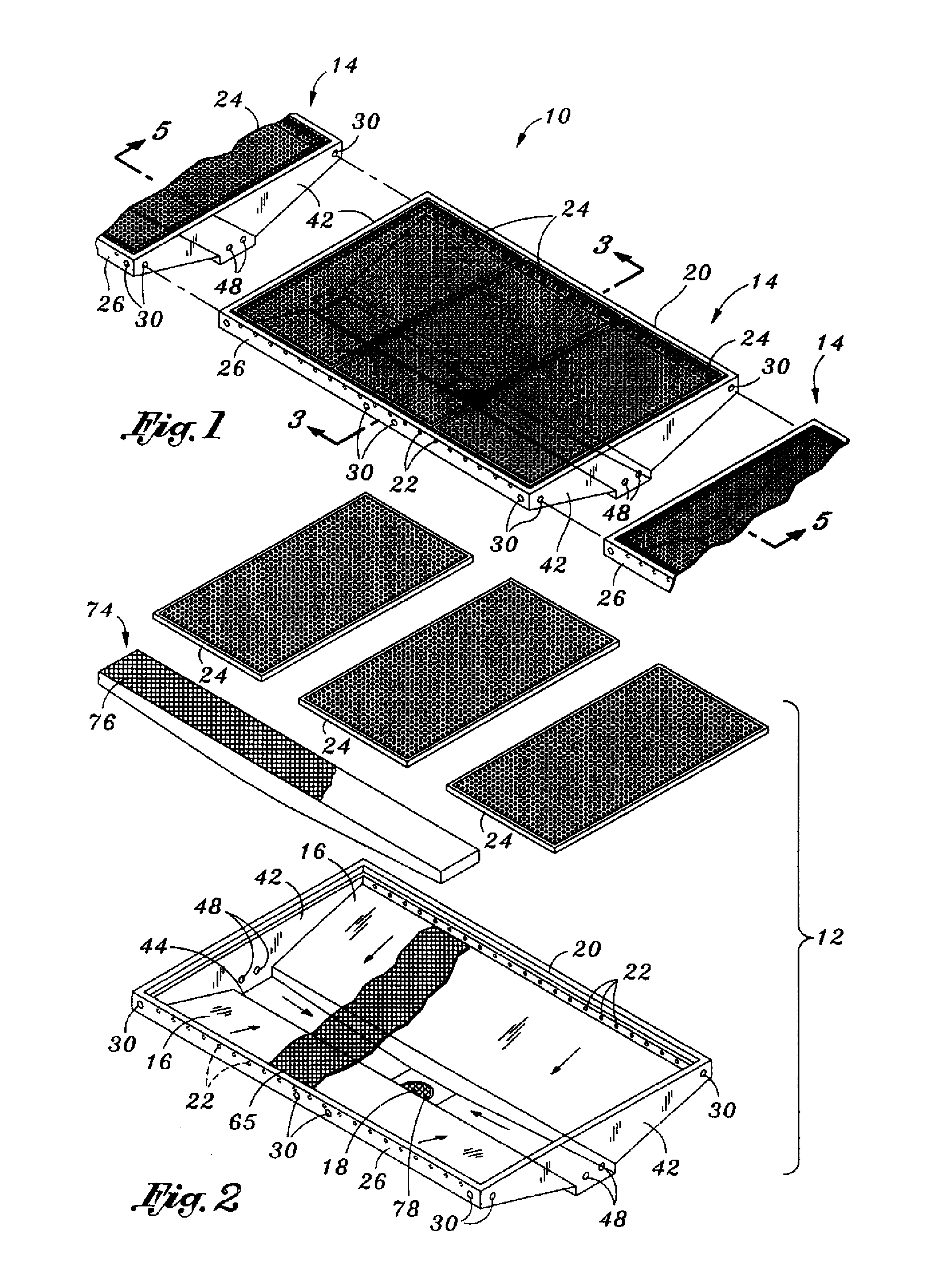 Self-cleaning flooring system