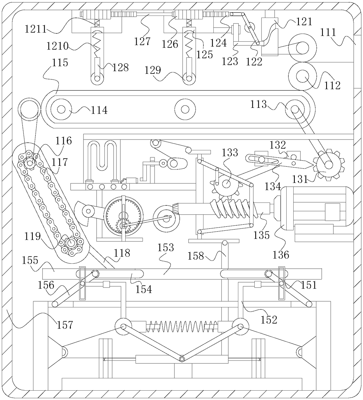 Reeling device for warp knitting machine