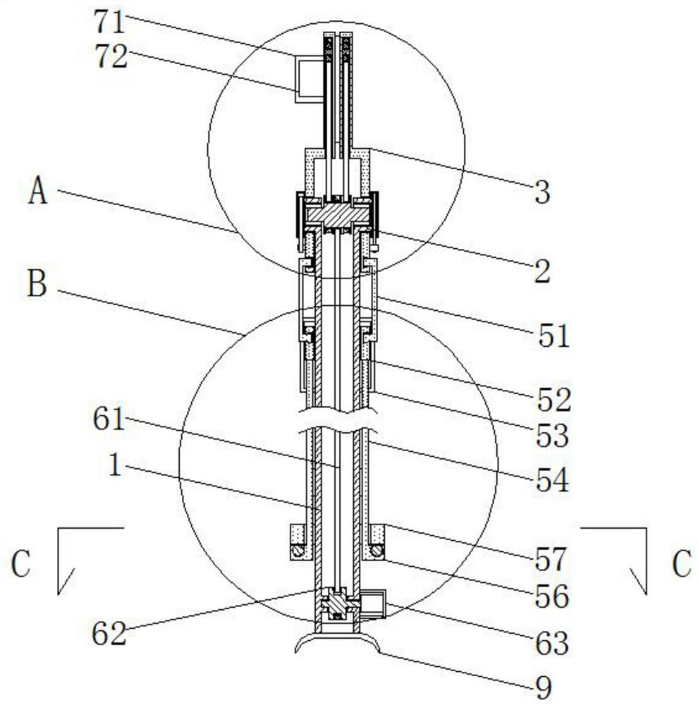 Shearing device for branches near power transmission lines in power system and method of use