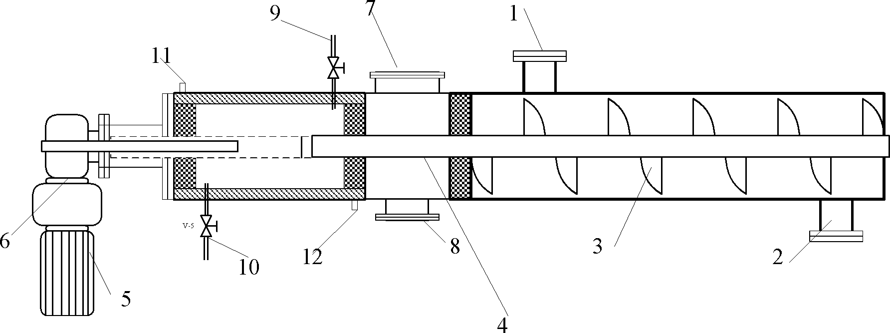 High-temperature-resistant screw conveyor