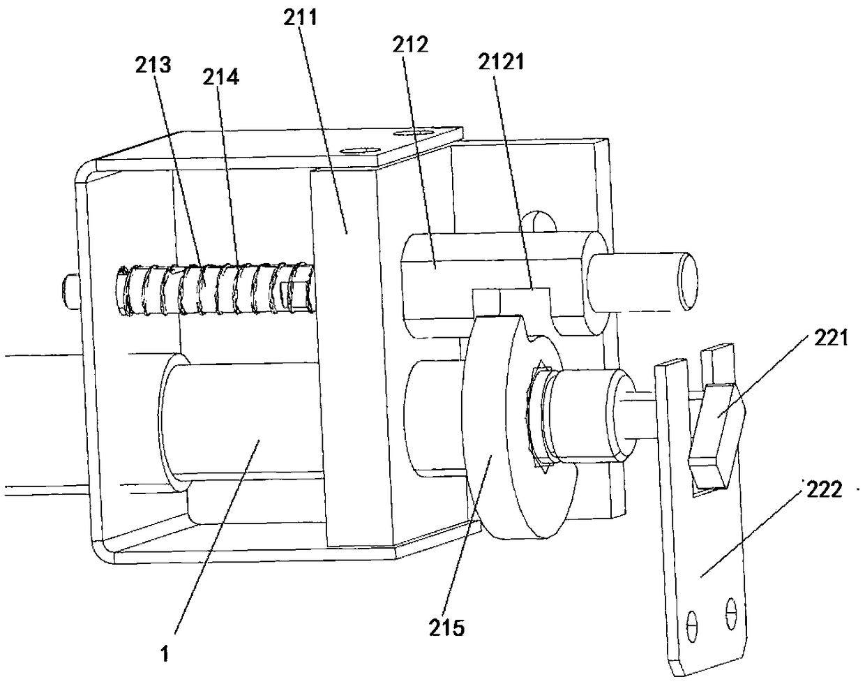 A handcart interlocking mechanism of a five-prevention interlocking device