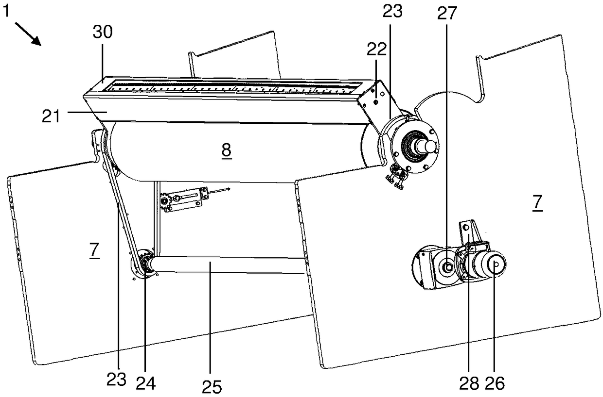 Cutting device for a nonwoven fabric winder and method for same