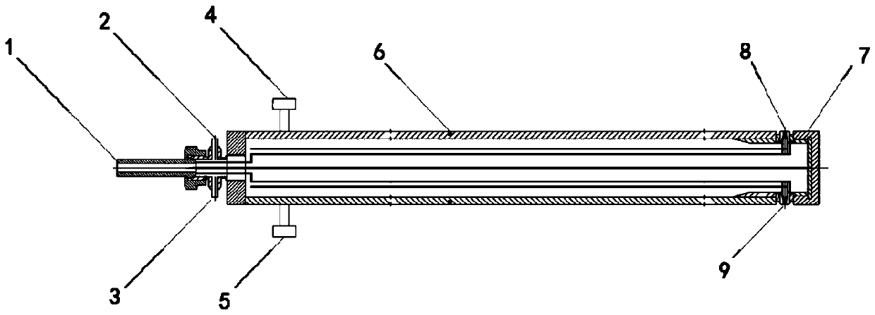 High-pressure gas and liquid flushing device and method for treating mud cake of cutter head of shield tunneling machine