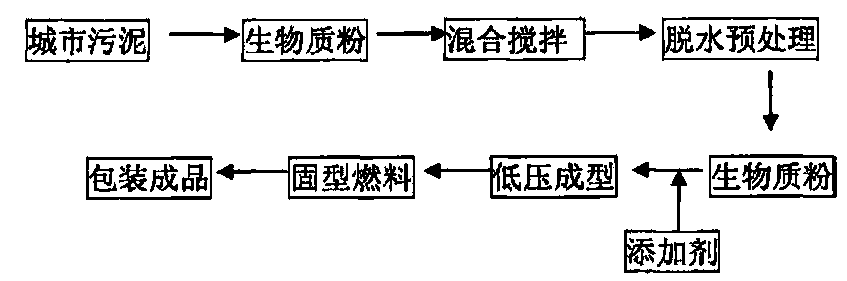 Method for preparing high calorific value fuel from municipal sludge and biomass synergistically