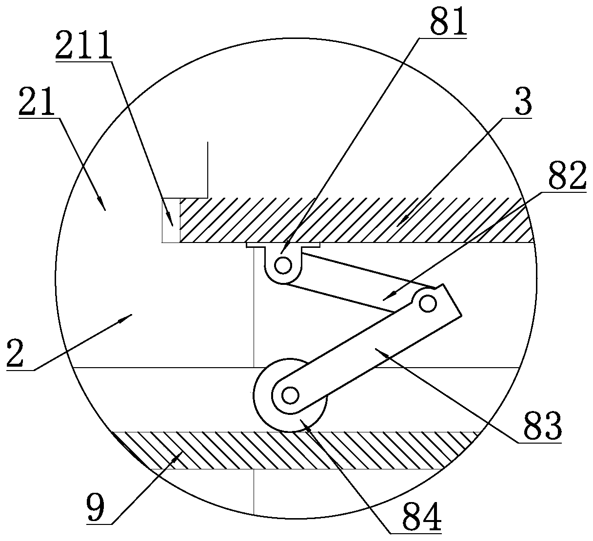 Three-region split visible fireproof cable trench