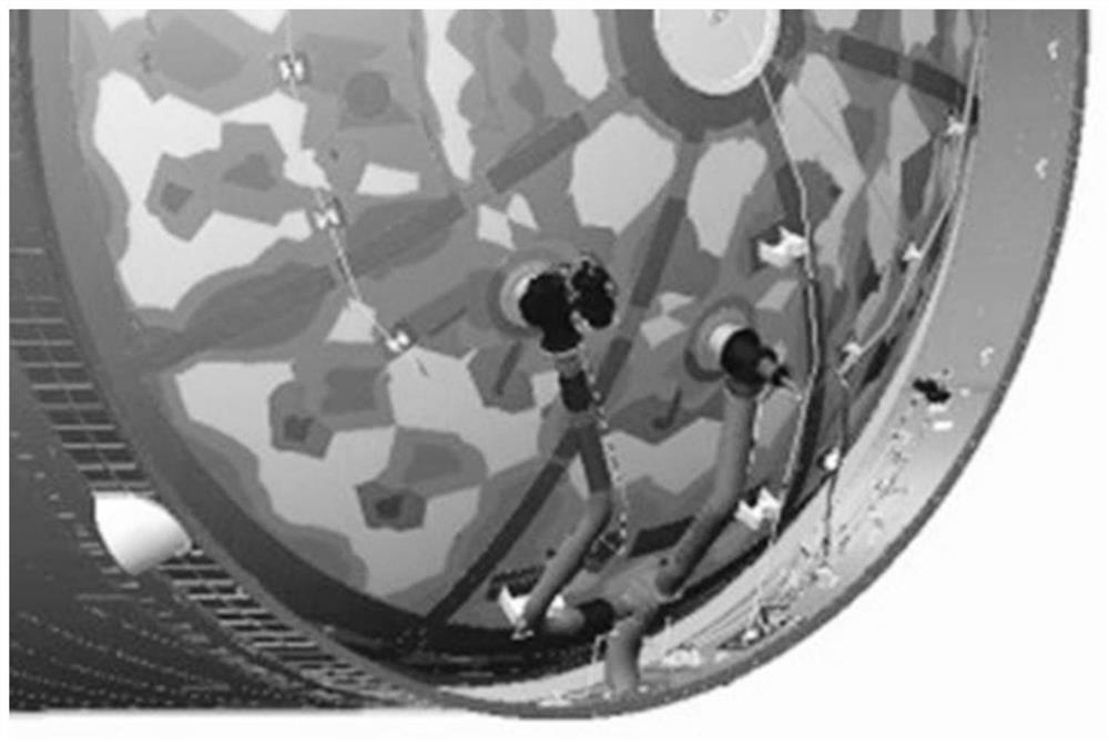 Complex structure pipeline accurate modeling method based on rocket body real object