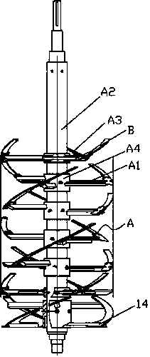 Vertical drying-and-granulating integrated equipment and working method thereof