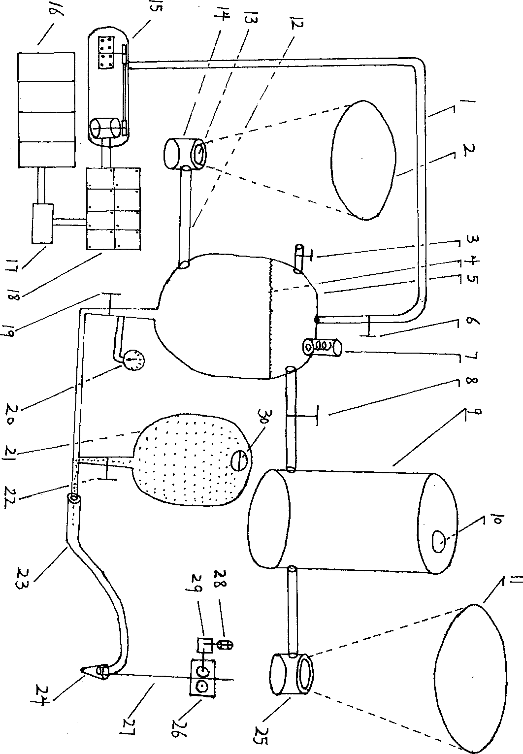 Solar mountain removing machine