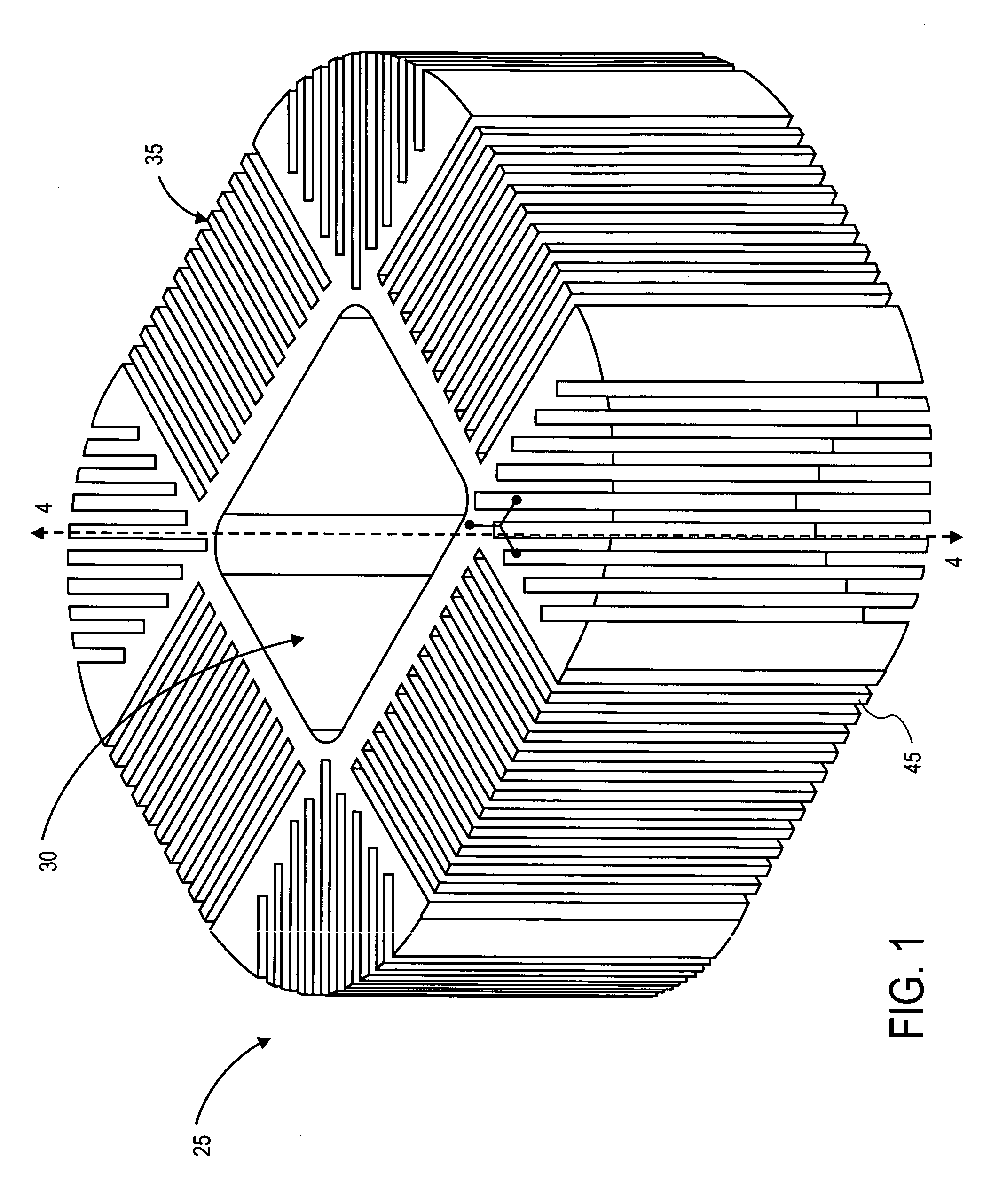 Variable density graphite foam heat sink