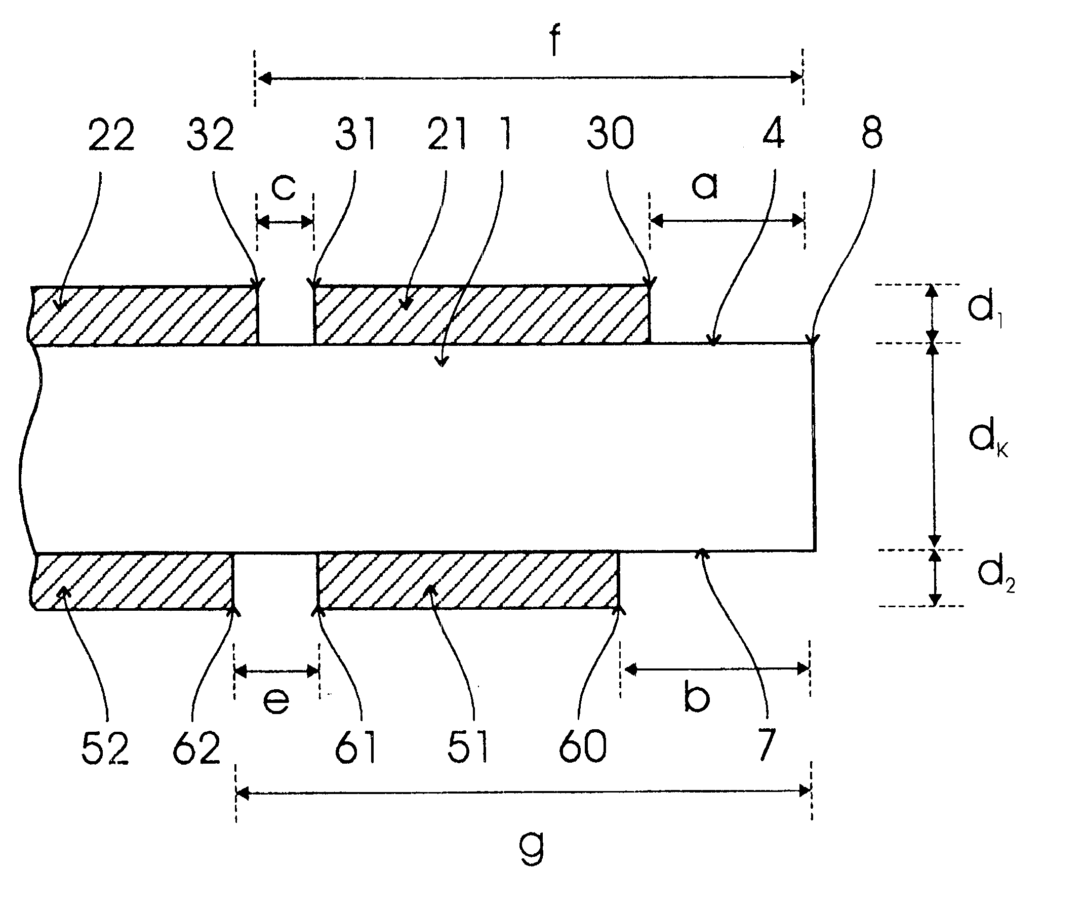 Power semiconductor module of high isolation strength