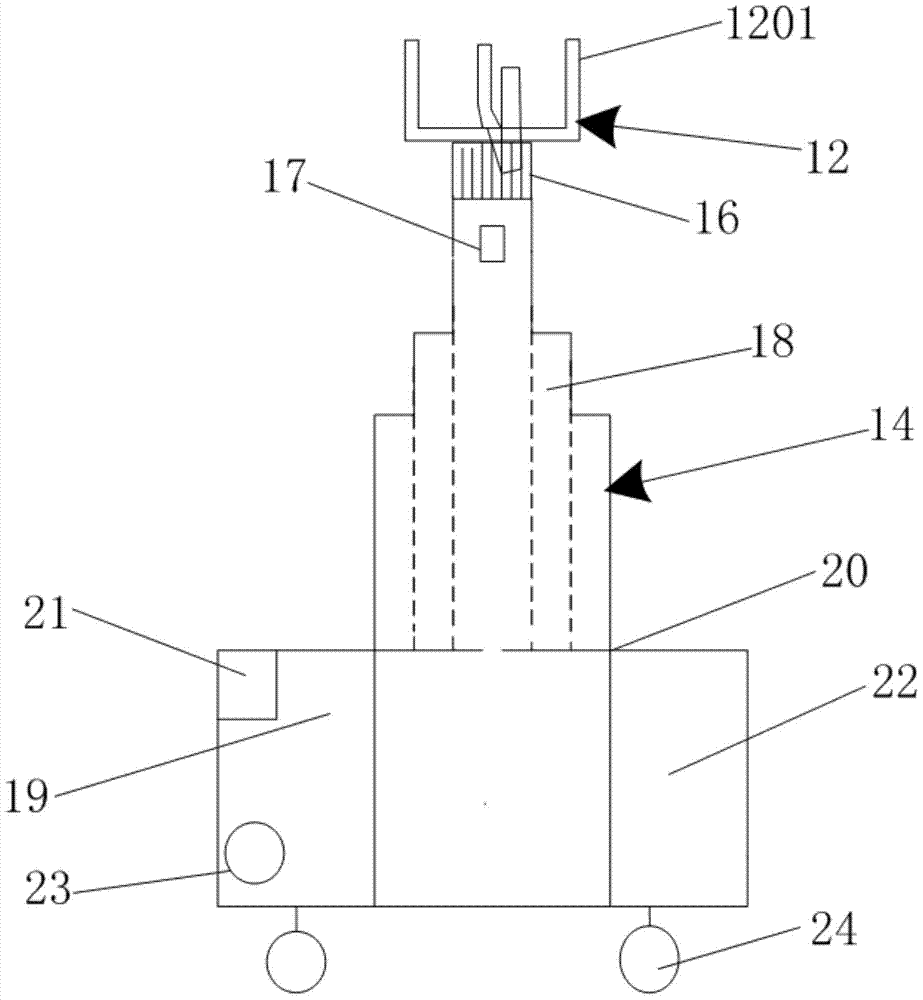 Wireless remote control high-altitude grounding device for hydraulic lifting