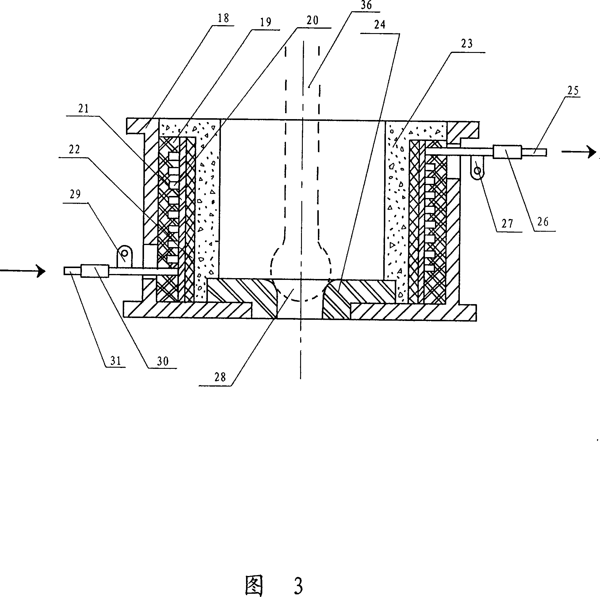 Low temperature continuous casting heat patching method and its automatic heat patching device