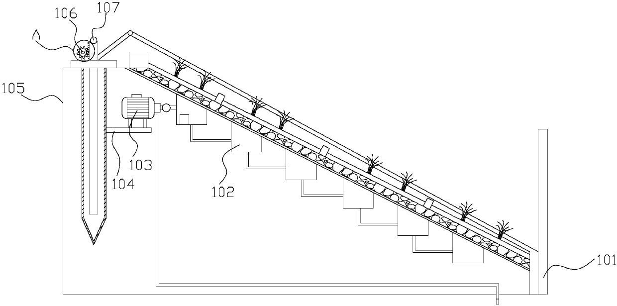 Slope protection structure for side slope