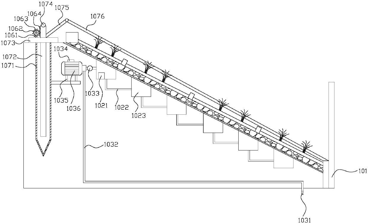 Slope protection structure for side slope