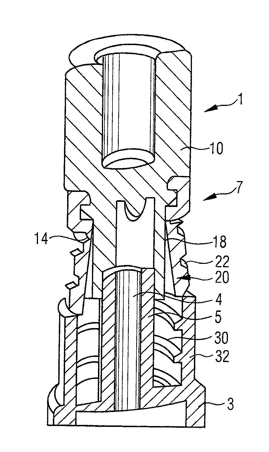 Closure, in particular a syringe closure for closing a distal opening of a syringe body in a sealing manner