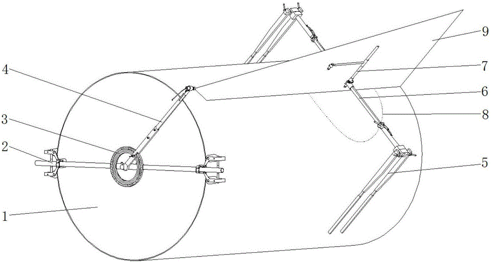 Pipeline intersecting line projecting device and projecting method