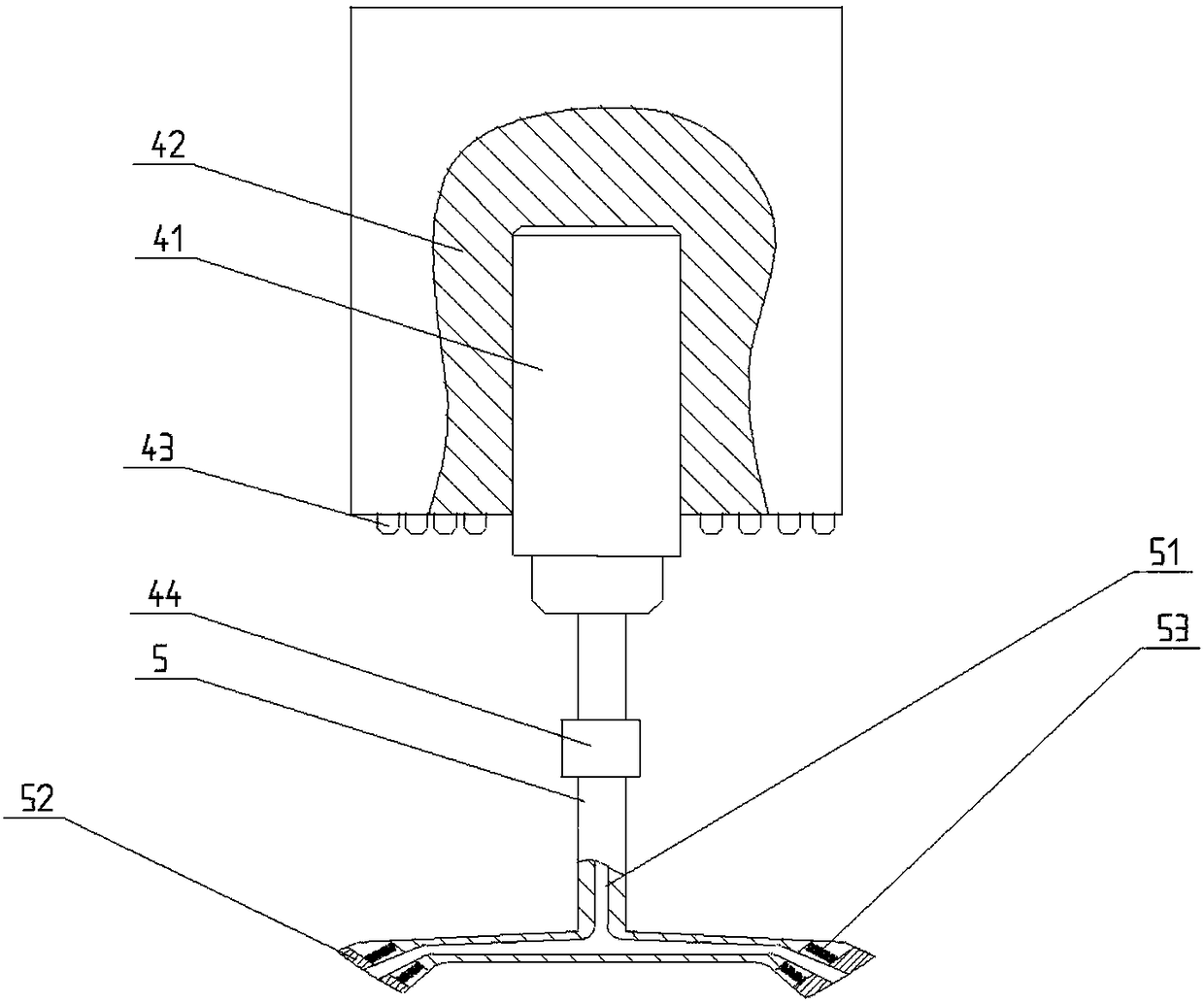 Air-blowing detachable slice for intelligent frying machine