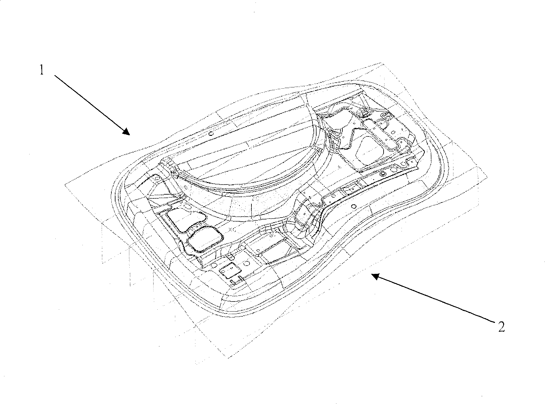 Laser cutting positioner of drawn component