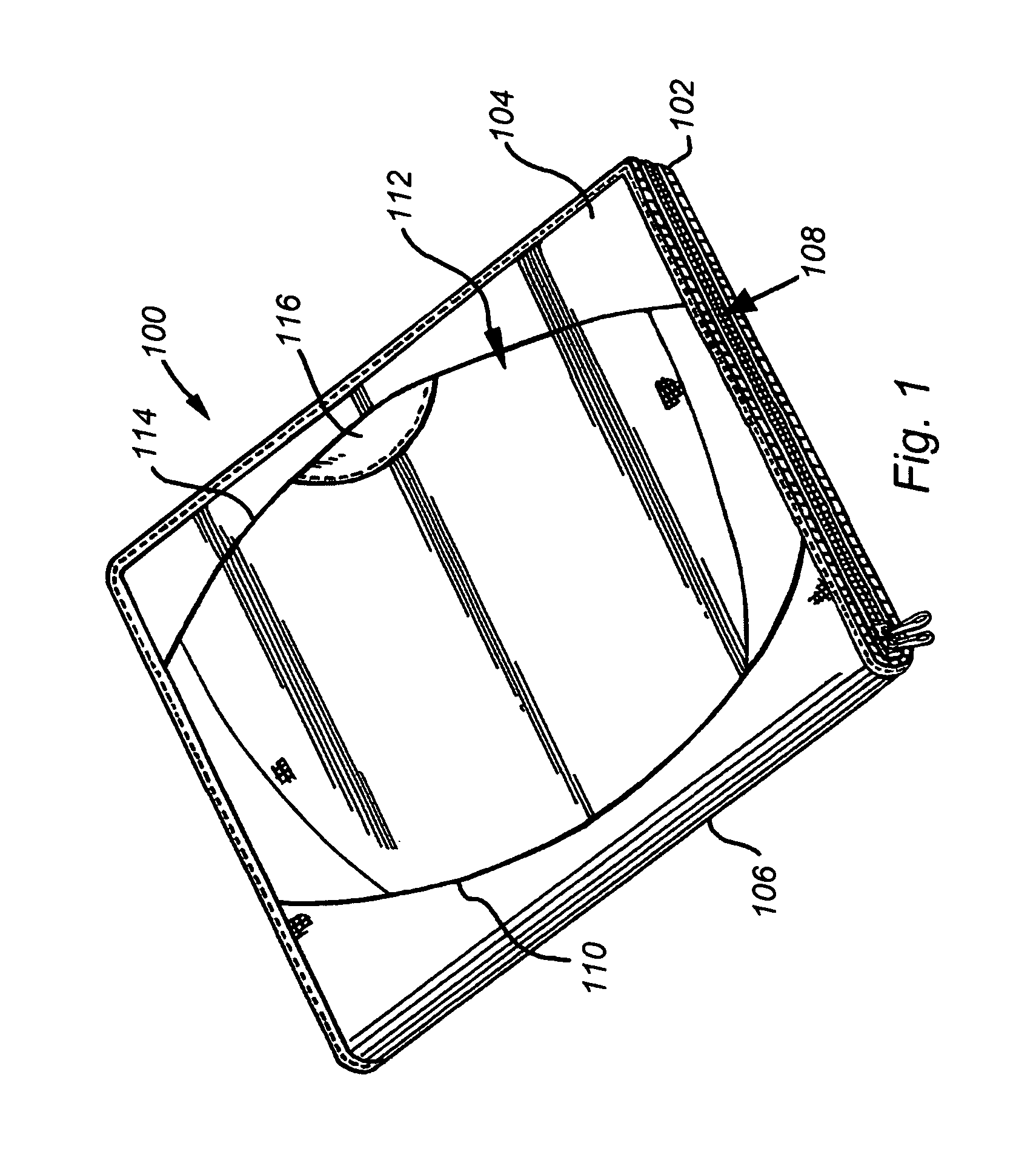 Padfolio with compartmentalized interior