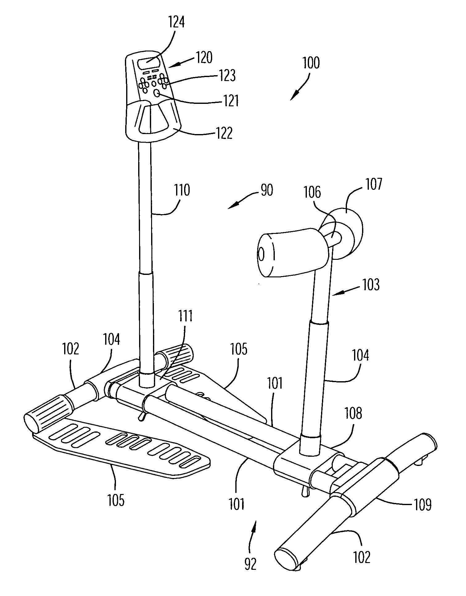 Force measurement system for an isometric exercise device