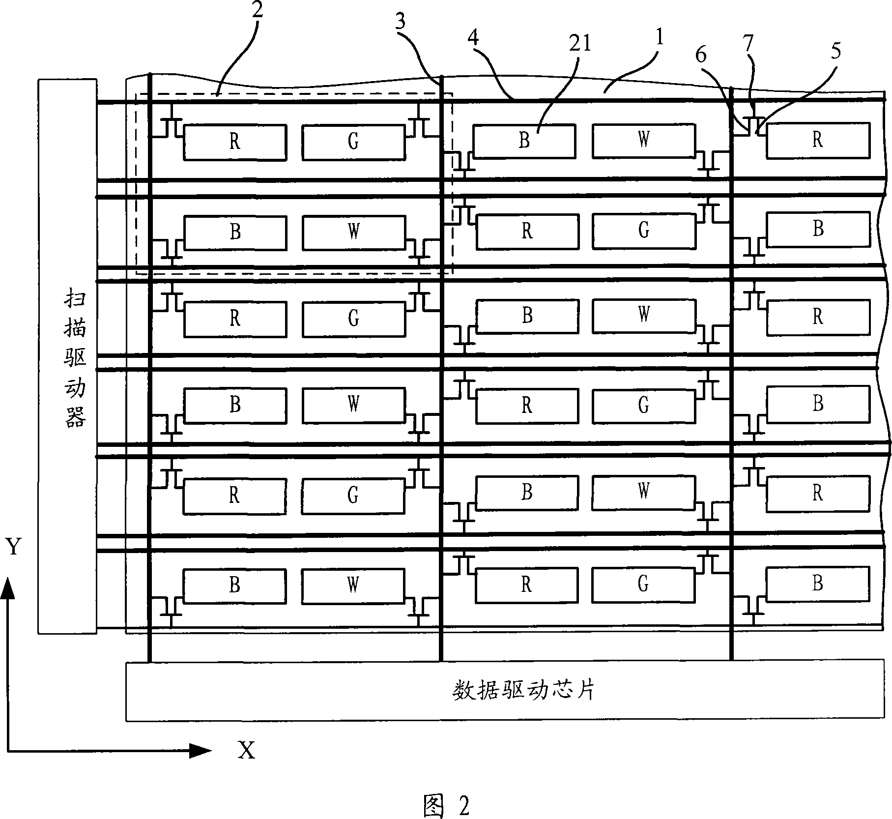 Array substrate of LCD device and its driving method