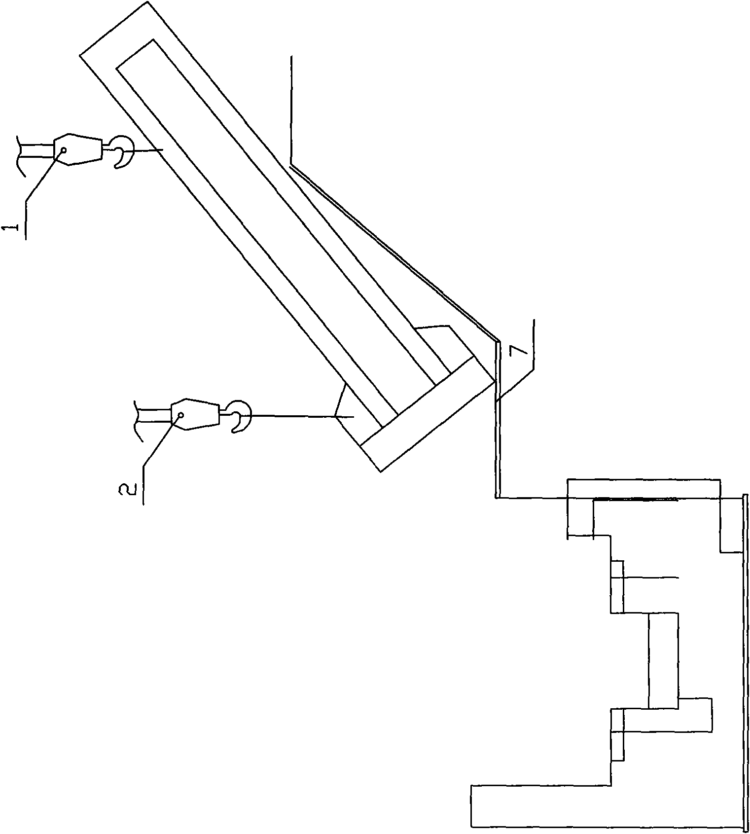 Method for hoisting ultra-high overweight equipment in closed workshop and special sling