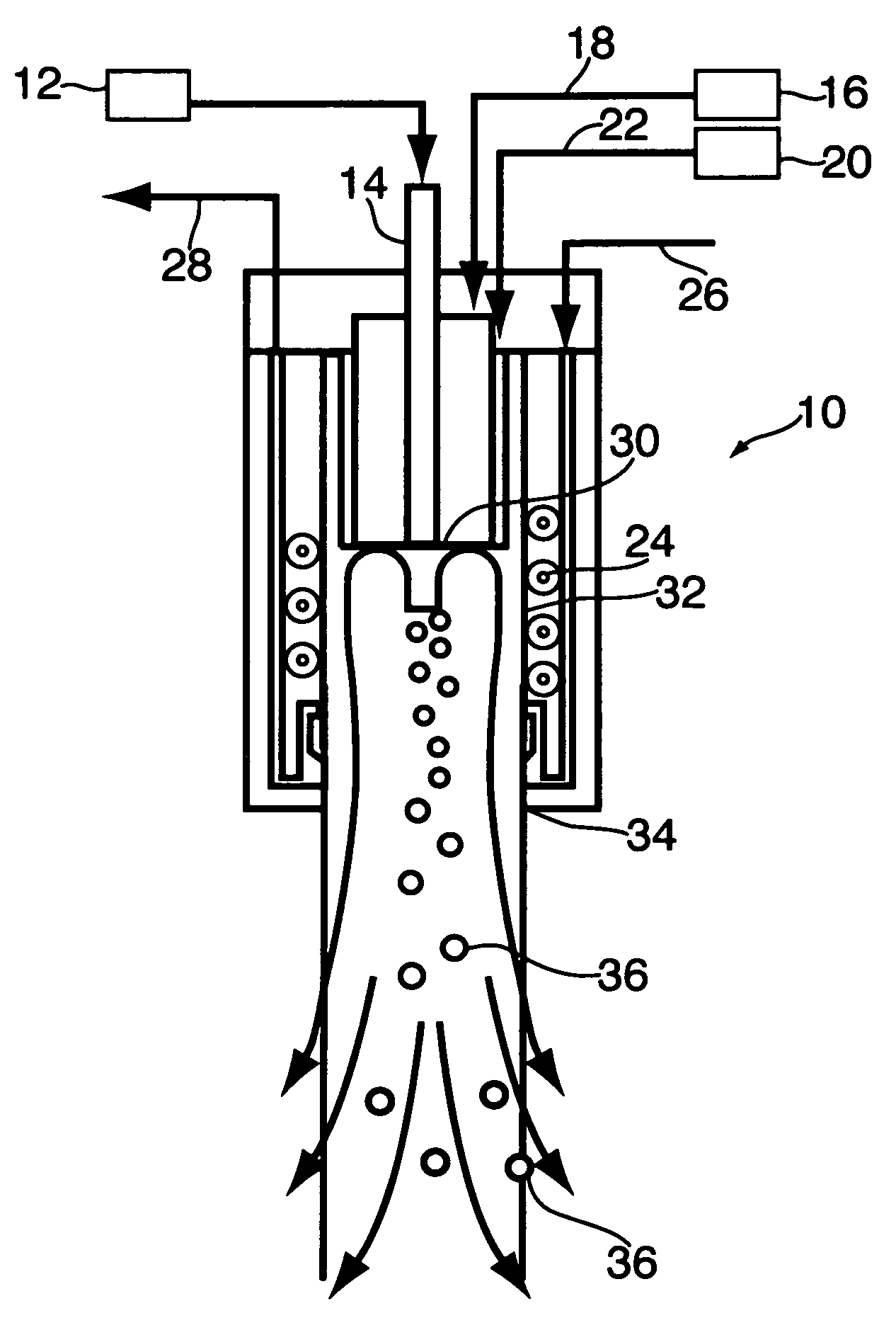 Method producing metal nanopowders by decompositon of metal carbonyl using an induction plasma torch