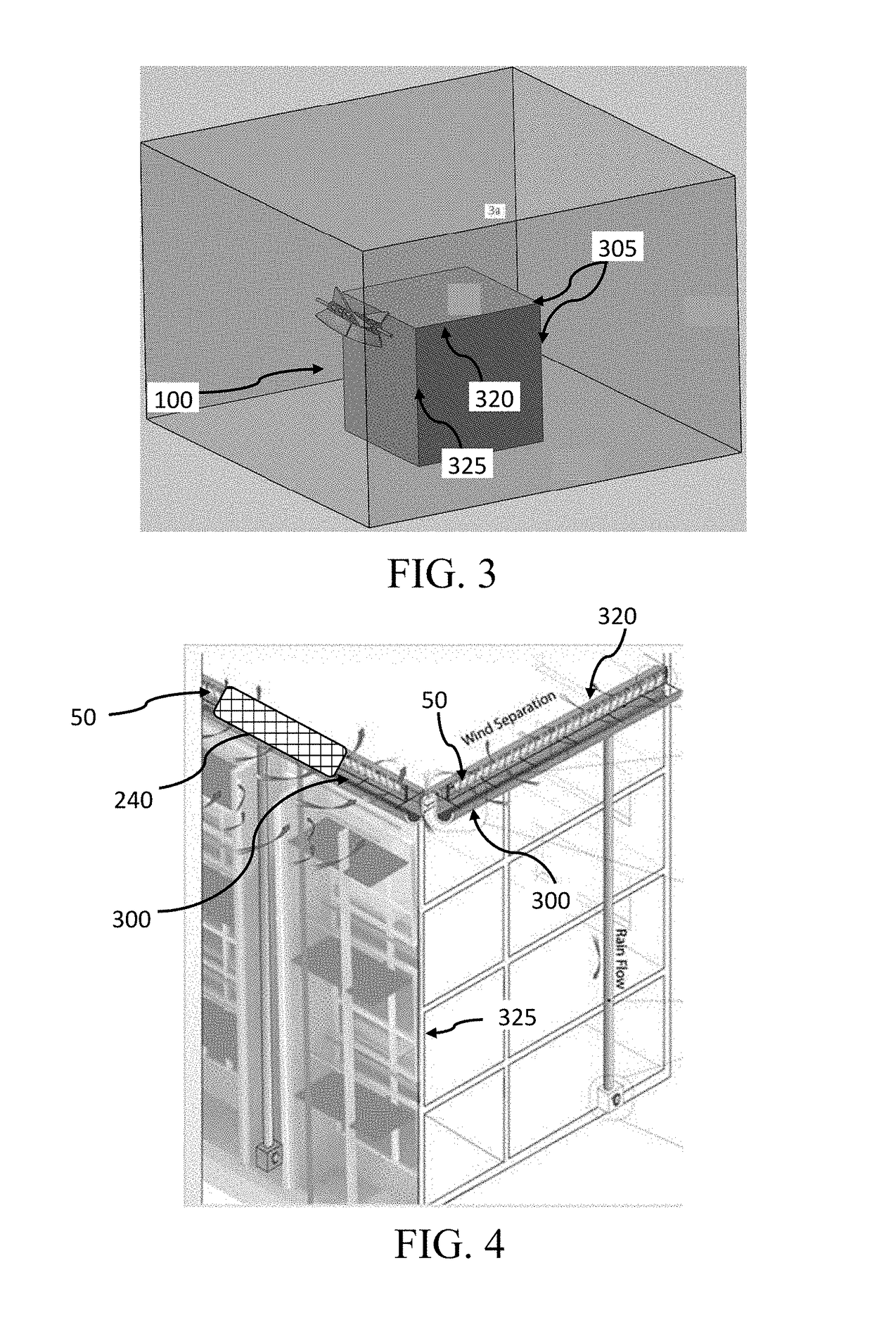 Active aerodynamics mitigation and power production system for buildings and other structures