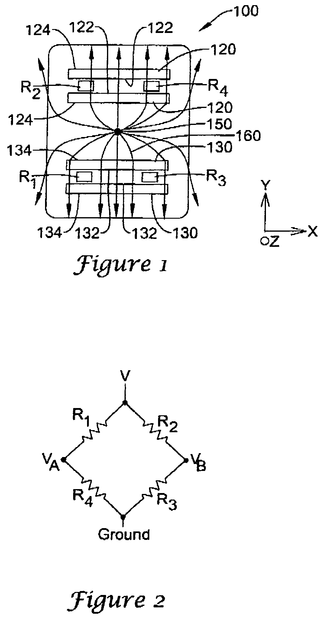 GMR sensor with flux concentrators