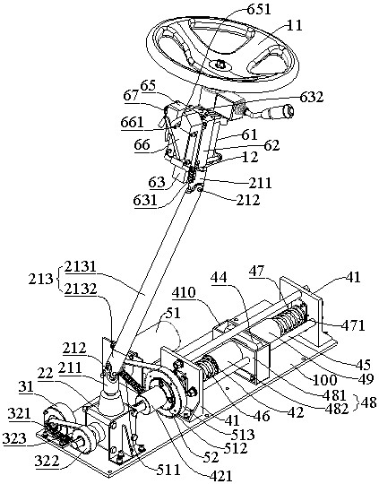 Steering mechanism simulation equipment