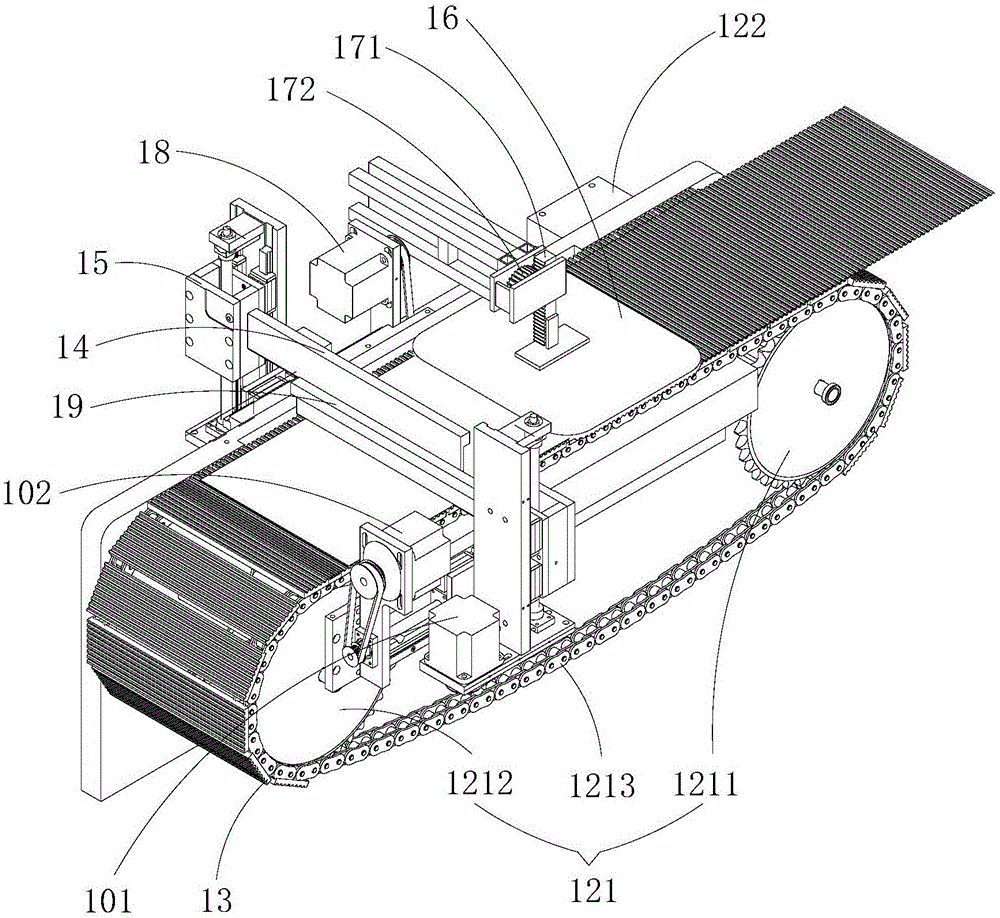 Stamping device for corrugated foil and production equipment for corrugated foil