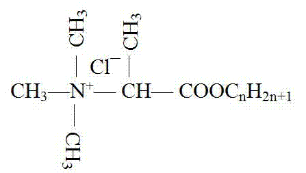 Carboxylic acid higher alcohol ester-trimethyl ammonium chloride and application thereof in clay stabilizer