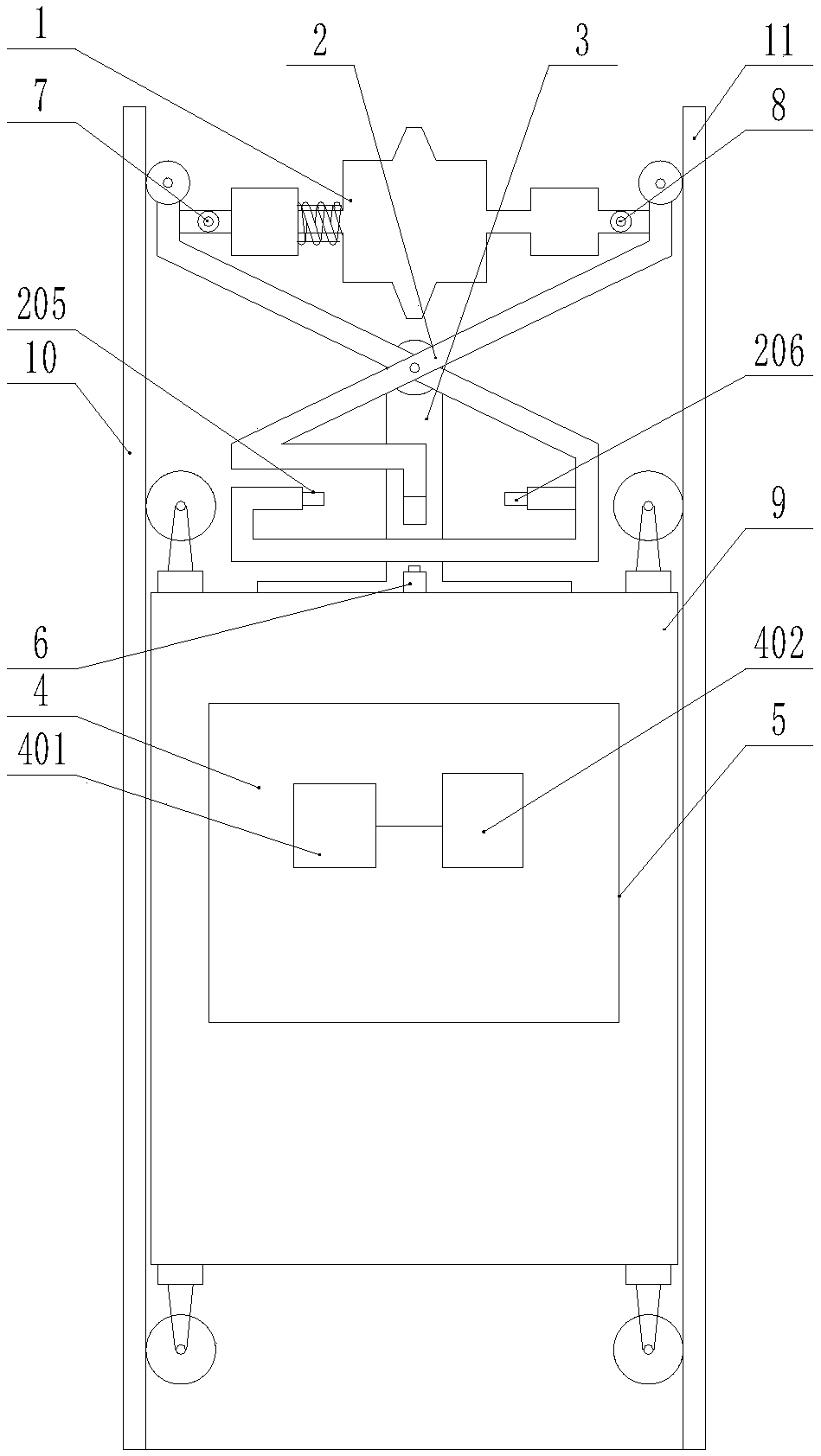 Vertical shaft rigid guide gap real-time monitoring device and measuring method