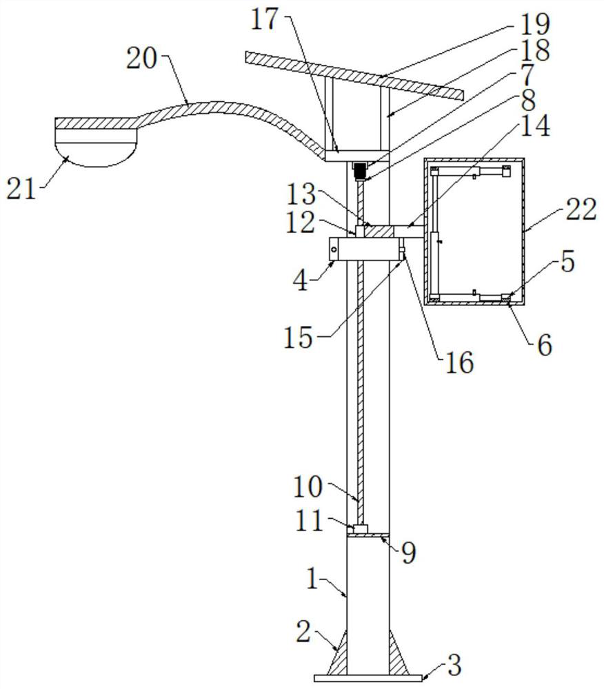 Outdoor advertising column capable of being adjusted according to size of poster and operation method