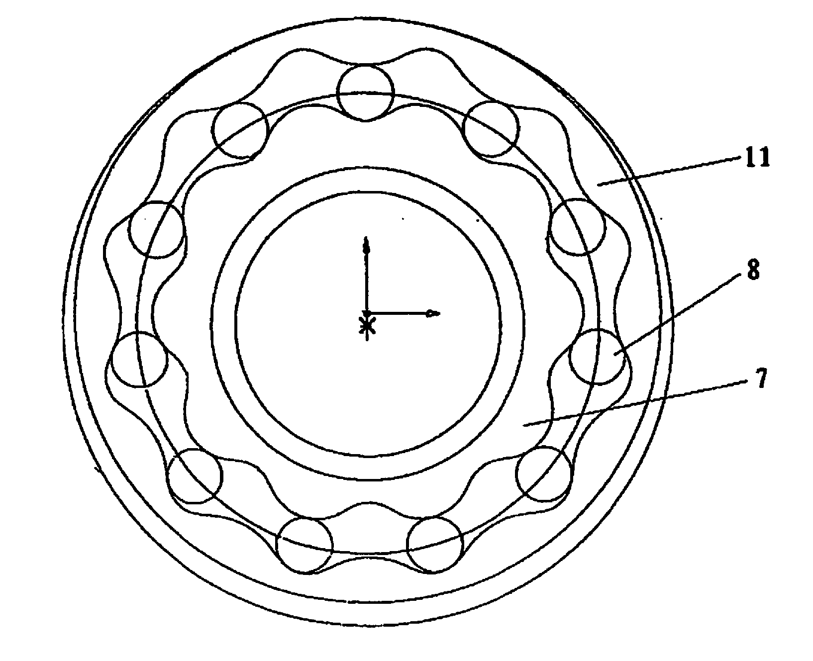 Rigid speed reducer with internal and external tooth profile tooth-enveloping