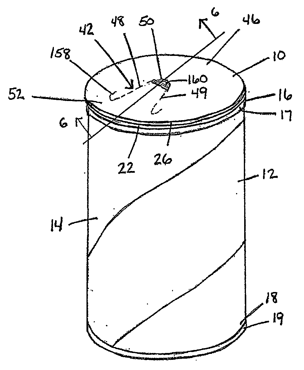 Membrane Closure for Container