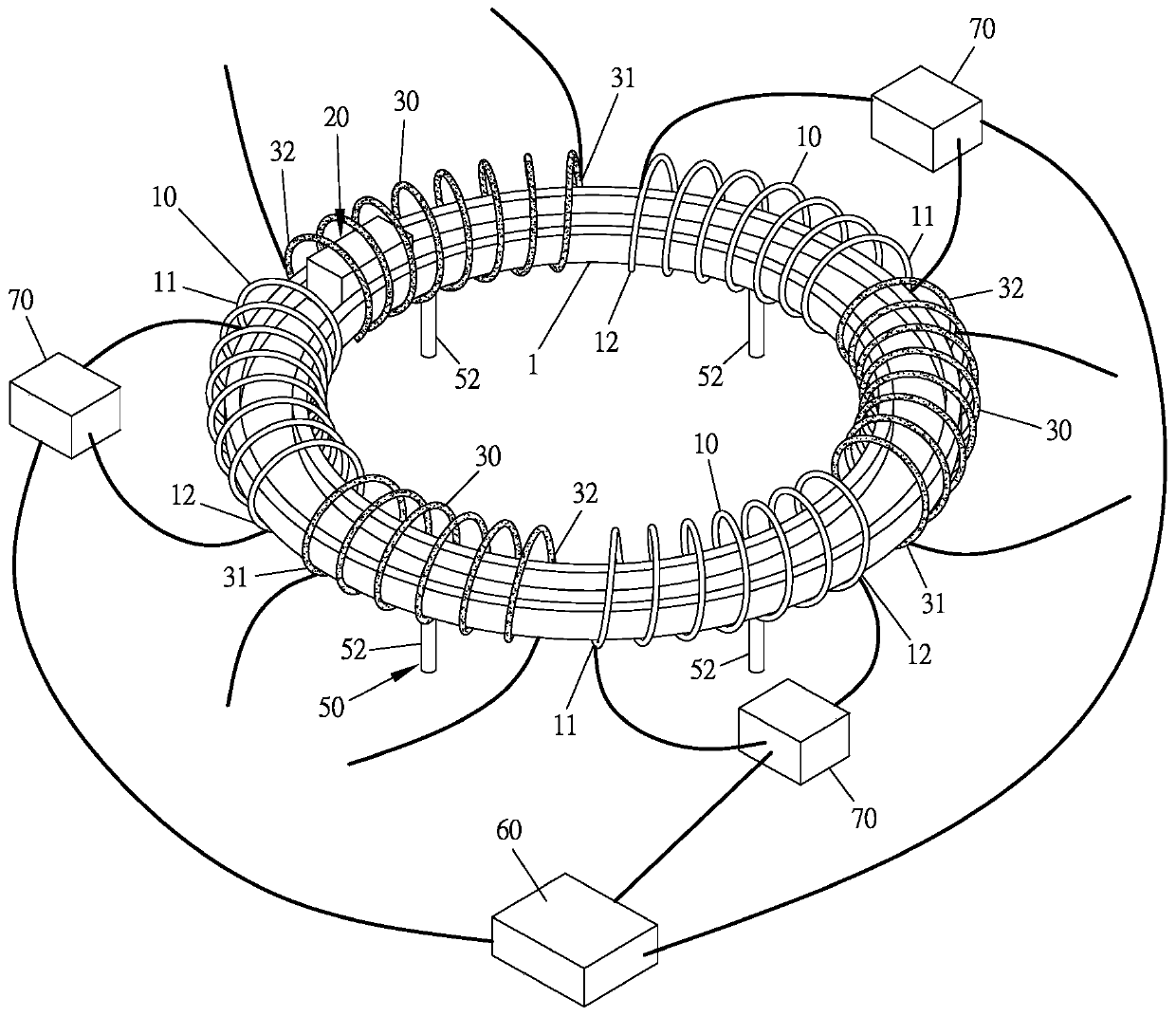 Annular excitation power generator structure