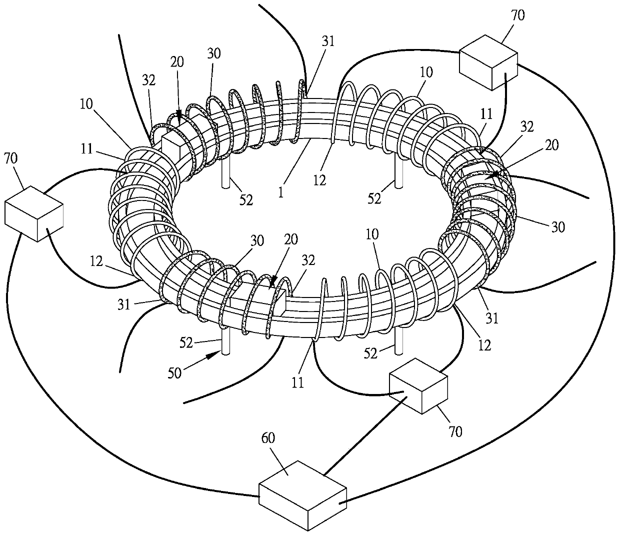 Annular excitation power generator structure