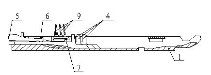 Knitting needle and needle plate component of computerized flat knitter