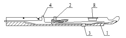 Knitting needle and needle plate component of computerized flat knitter