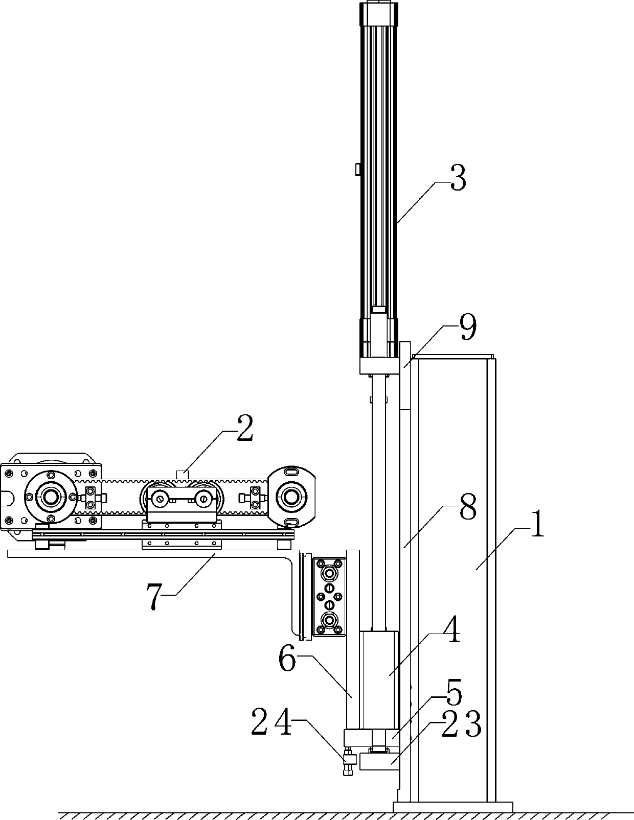 Reciprocating water spray device applied to road greening maintenance