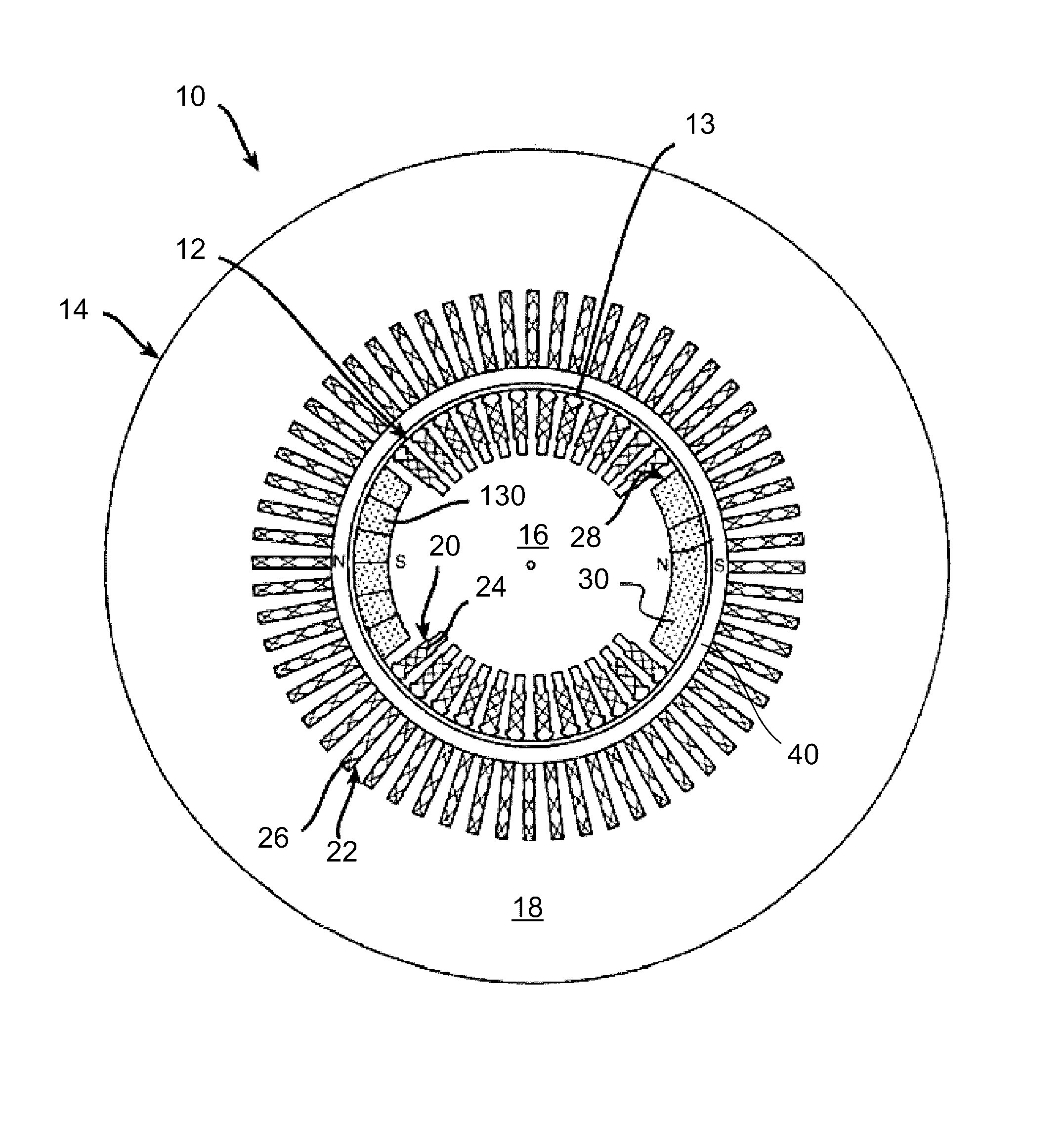 Method for in-situ magnetization or degaussing of generator rotor