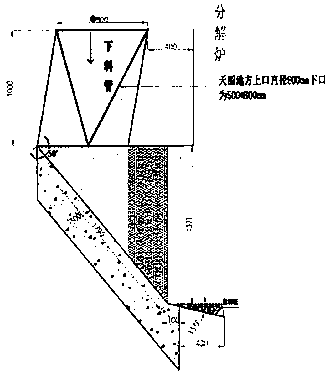 Novel feeding device for decomposing furnace for cement kiln