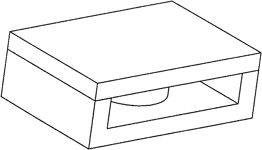 Magnetic core of rectangular flat transformer