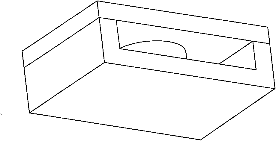 Magnetic core of rectangular flat transformer