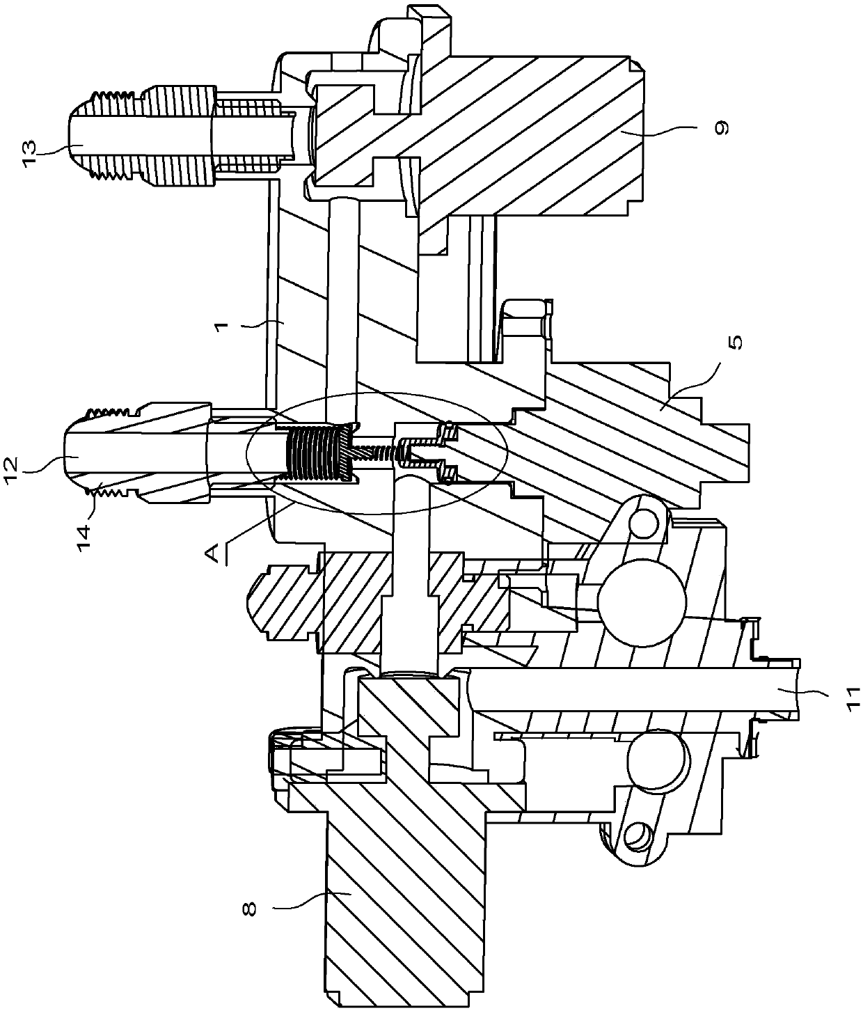 Fuel gas adjusting valve