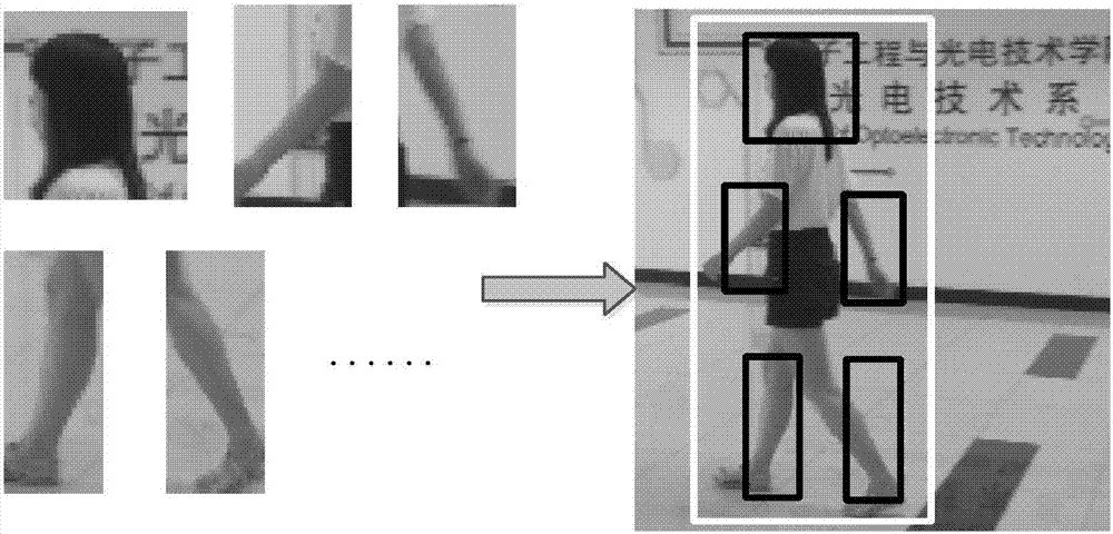 Moving target detection method based on time-space domain statistical matching of local features