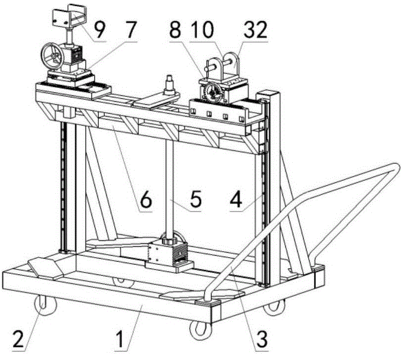 Flexible mounting vehicle for aircraft sliding rail and sliding rail positioning and mounting method