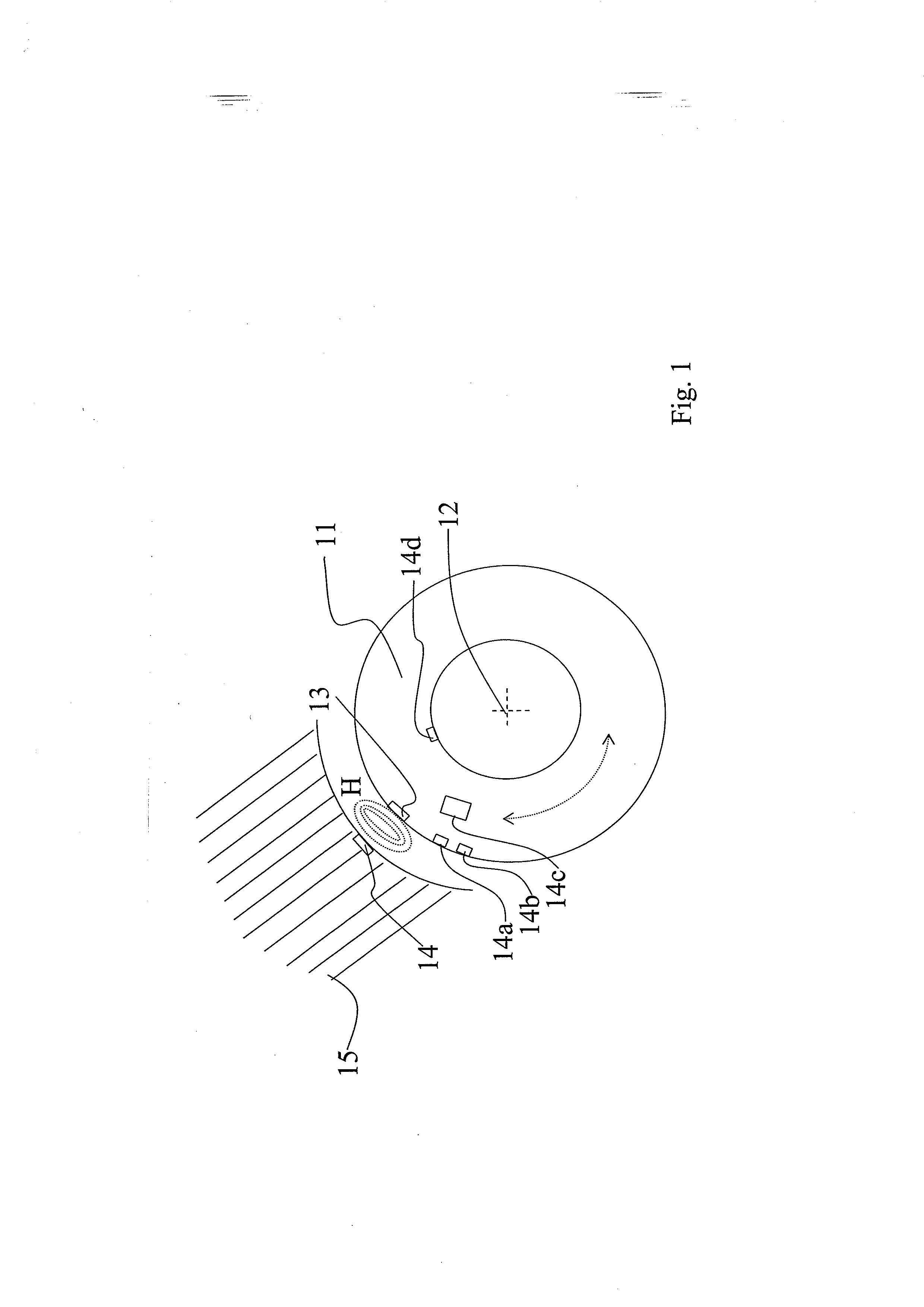 Pressure sensing device for rotatably moving parts and pressure detection method therefor